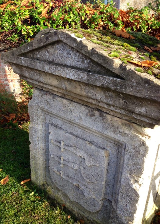 Marker stone by Cromwell House