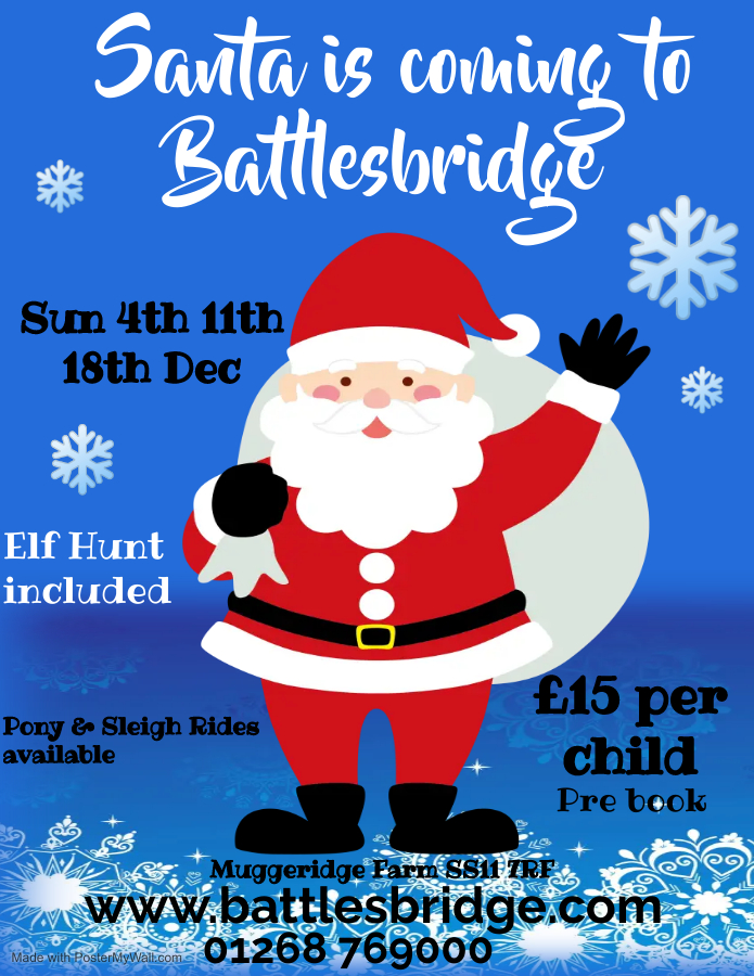 Santa is coming to Battlesbridge 11th December