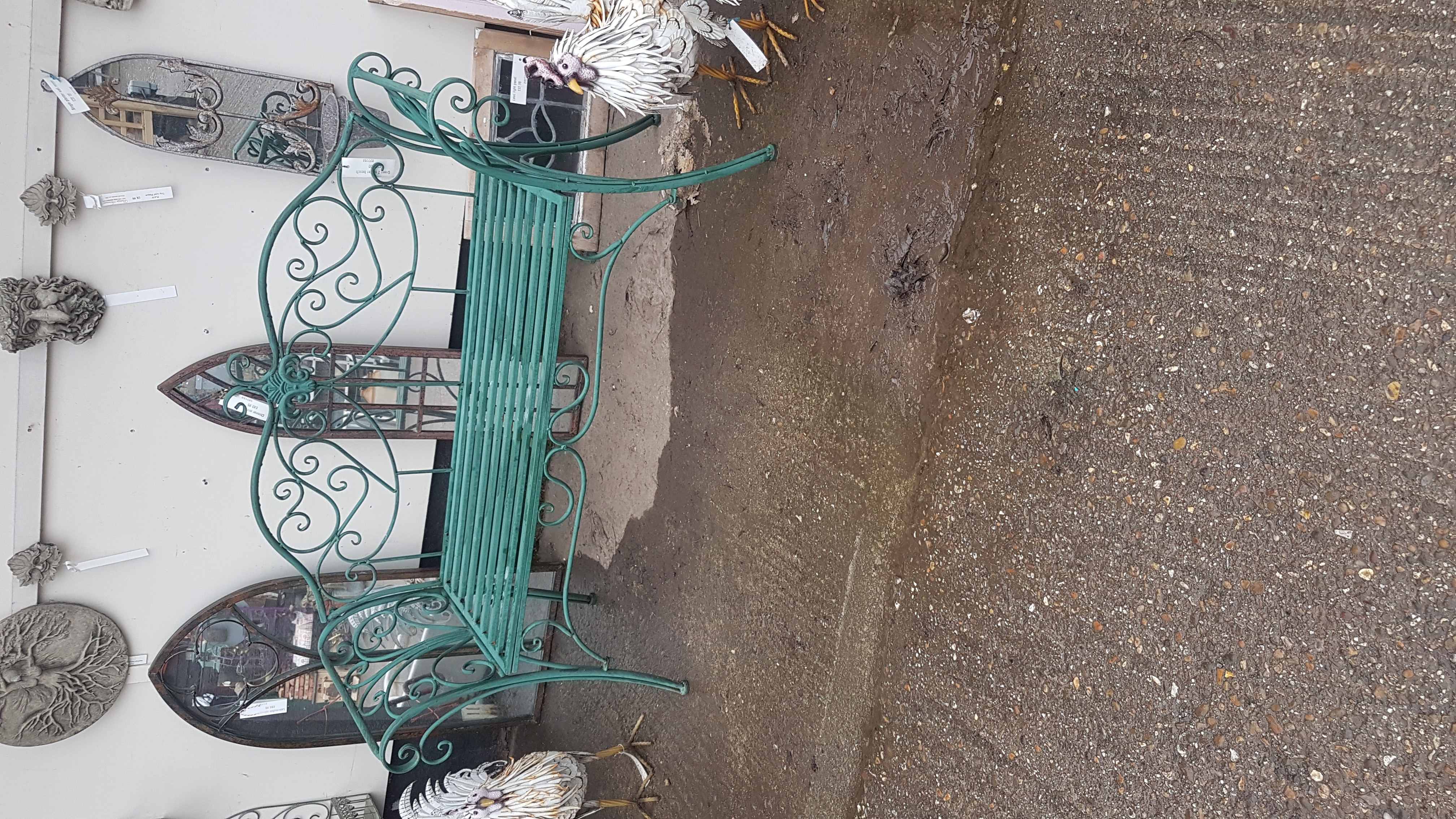 Green Garden Bench