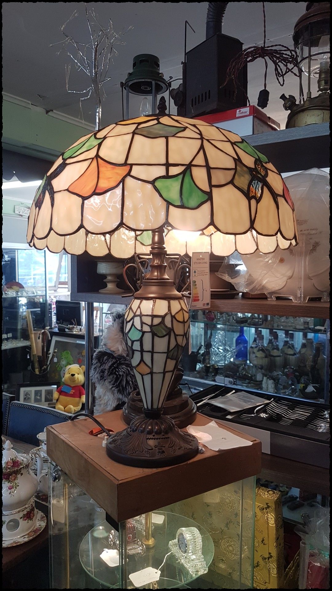 Stunning Tiffany Style Double Table Lamp