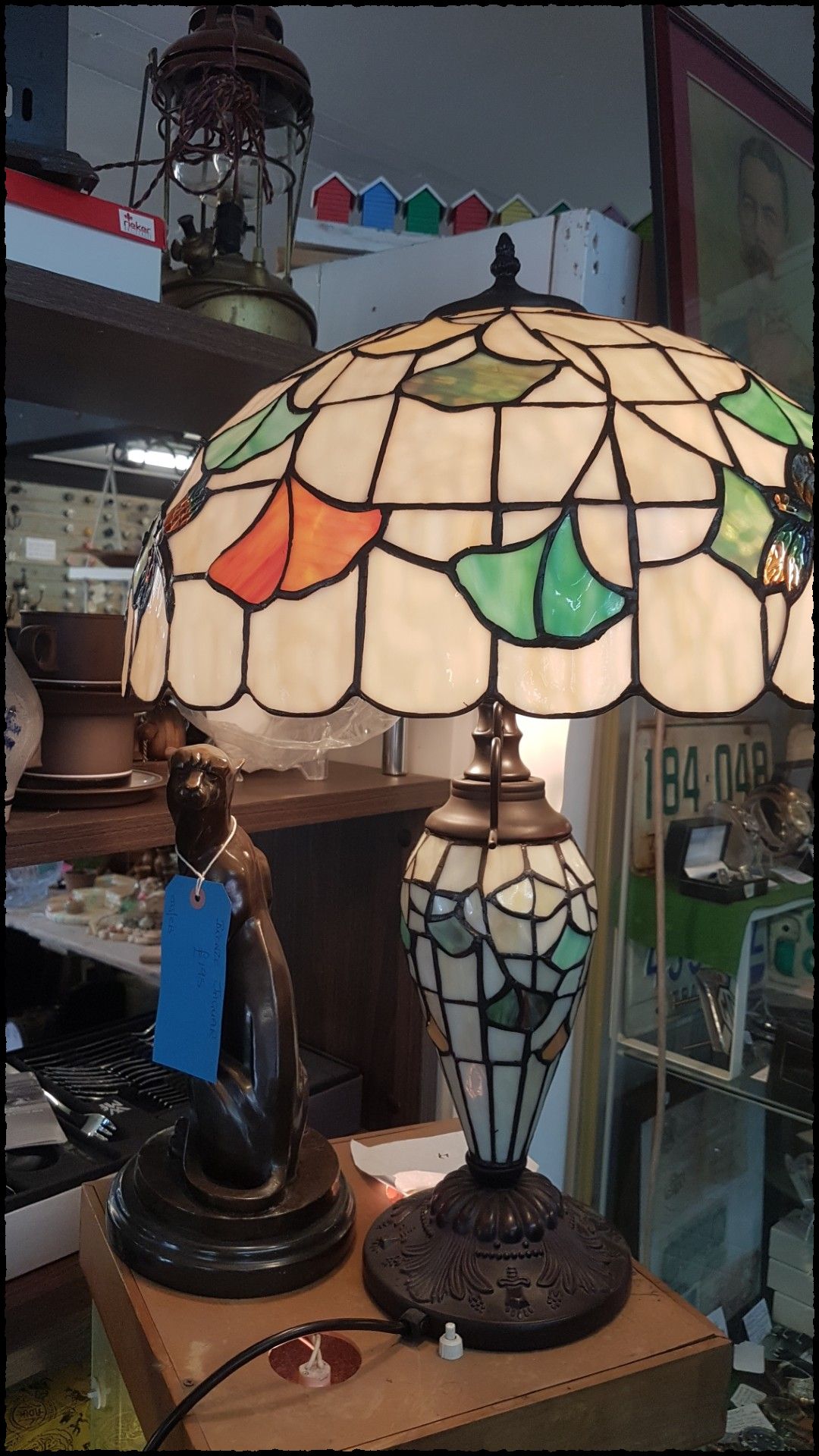 Stunning Tiffany Style Double Table Lamp